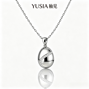 YUSIA 釉见 流光彩蛋简约吊坠项链