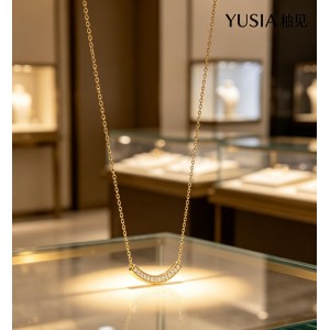 YUSIA 釉见 璀璨笑脸轻奢锁骨链