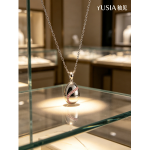 YUSIA 釉见 流光彩蛋简约吊坠项链