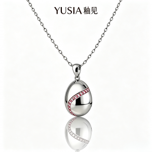 YUSIA 釉见 流光彩蛋简约吊坠项链