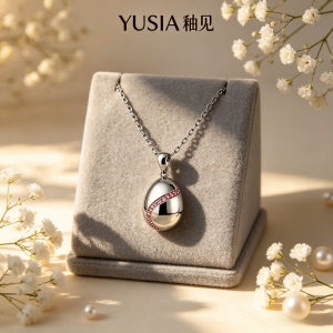 YUSIA 釉见 流光彩蛋简约吊坠项链