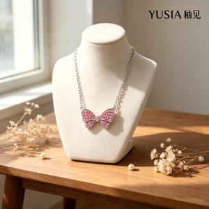 YUSIA 釉见 星光蝴蝶结告白轻奢项链