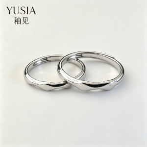 YUSIA 釉见 山峦起伏不规则水光通勤细指环