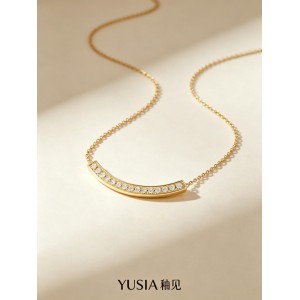 YUSIA 釉见 璀璨笑脸轻奢锁骨链