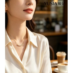 YUSIA 釉见 璀璨笑脸轻奢锁骨链