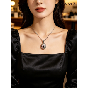 YUSIA 釉见 流光彩蛋简约吊坠项链