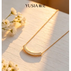 YUSIA 釉见 璀璨笑脸轻奢锁骨链