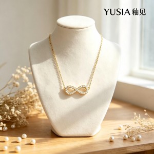 YUSIA 釉见 无限符号锁锆石轻奢骨链