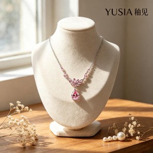 YUSIA 釉见 繁花簇水滴锆石轻奢吊坠项链