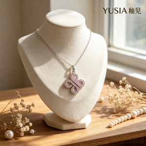 YUSIA 釉见 四结情缘吉祥吊坠项链