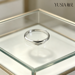YUSIA 釉见 山峦起伏不规则水光通勤细指环